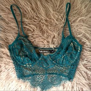 For Love and Lemon Bat Your Lashes Teal Bralette